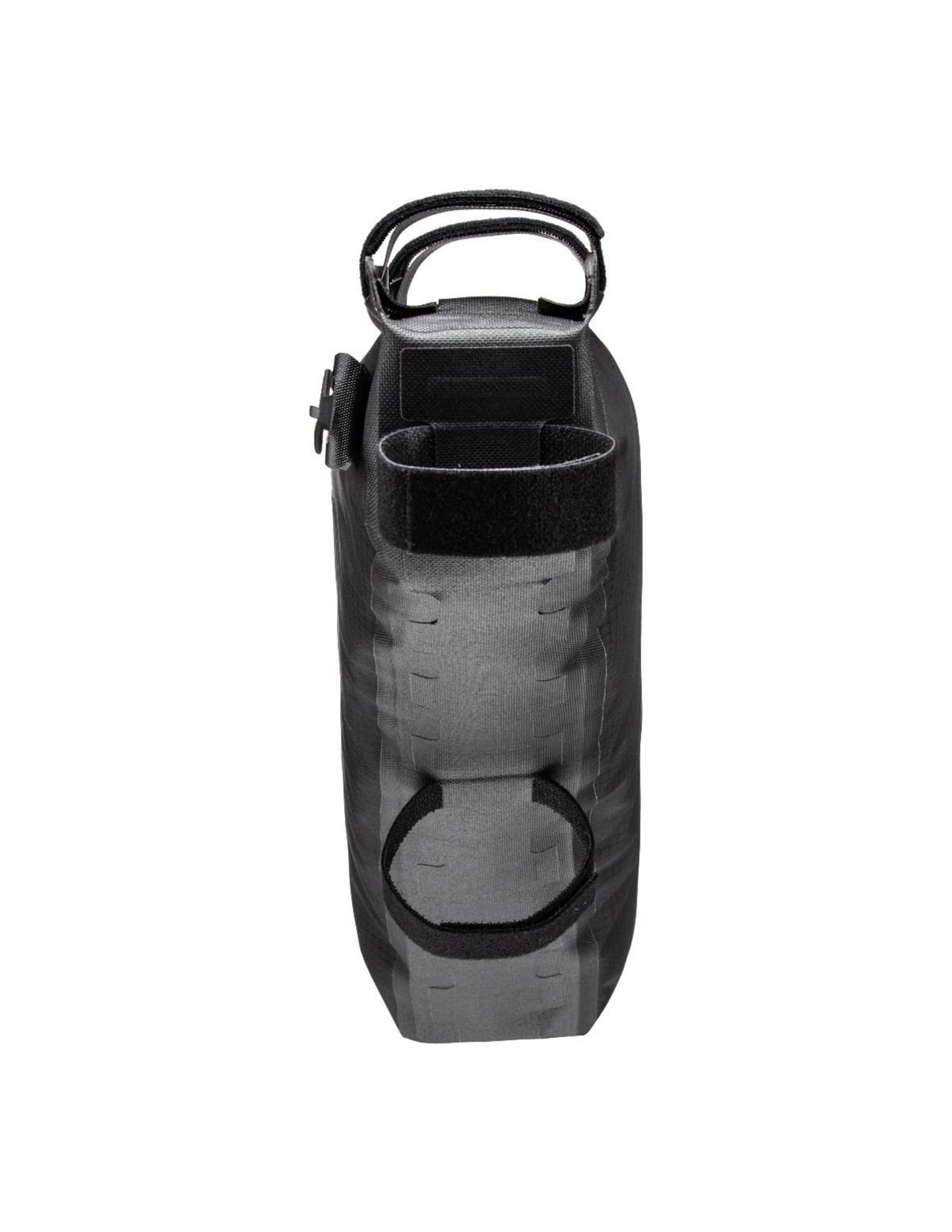 Fixations robustes en velcro de la sacoche ORTLIEB Frame-Pack, assurant un maintien sécurisé sur le cadre