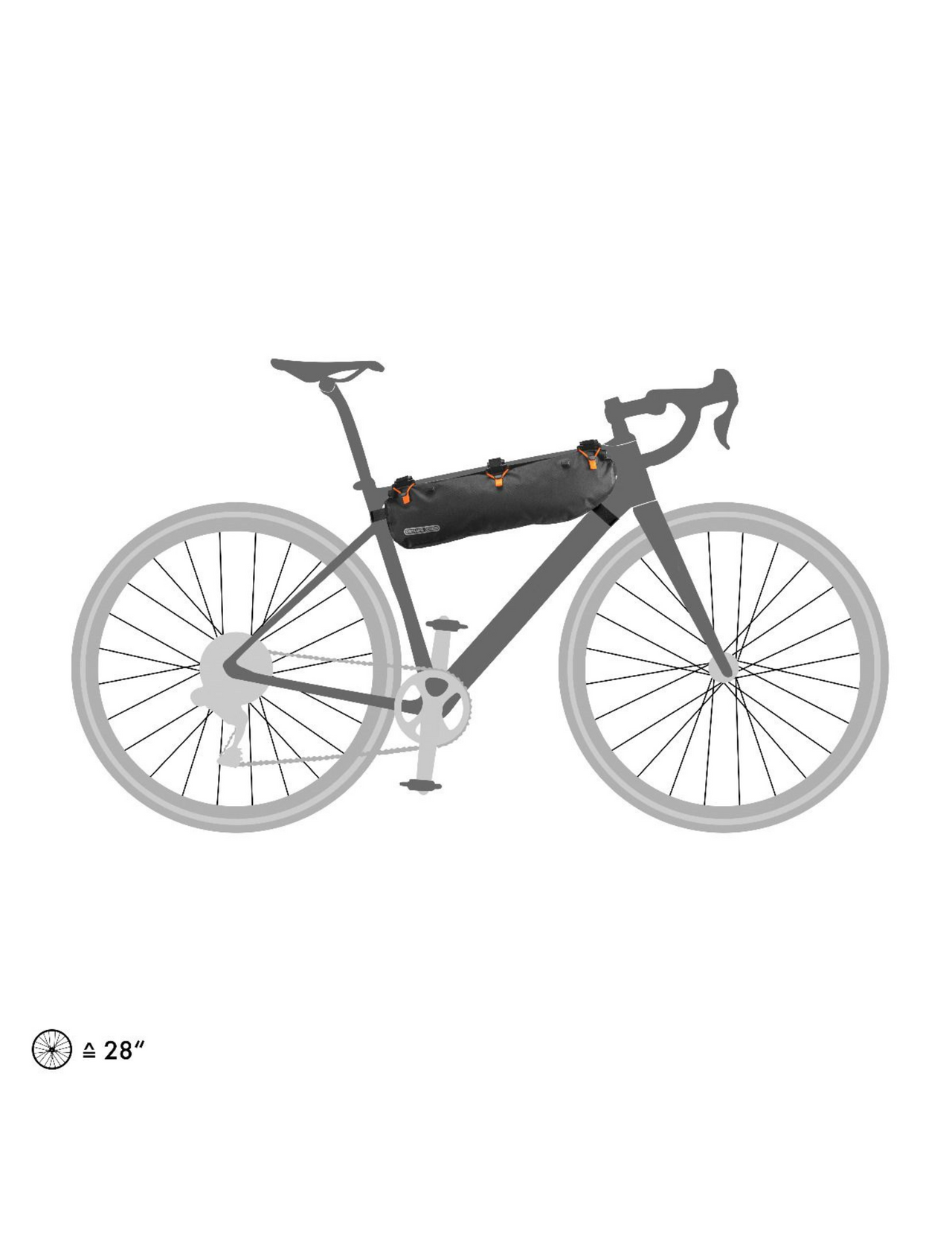 Sacoche de Cadre Ortlieb BikePacking Frame Pack TopTube RC 4, fixée sur le vélo