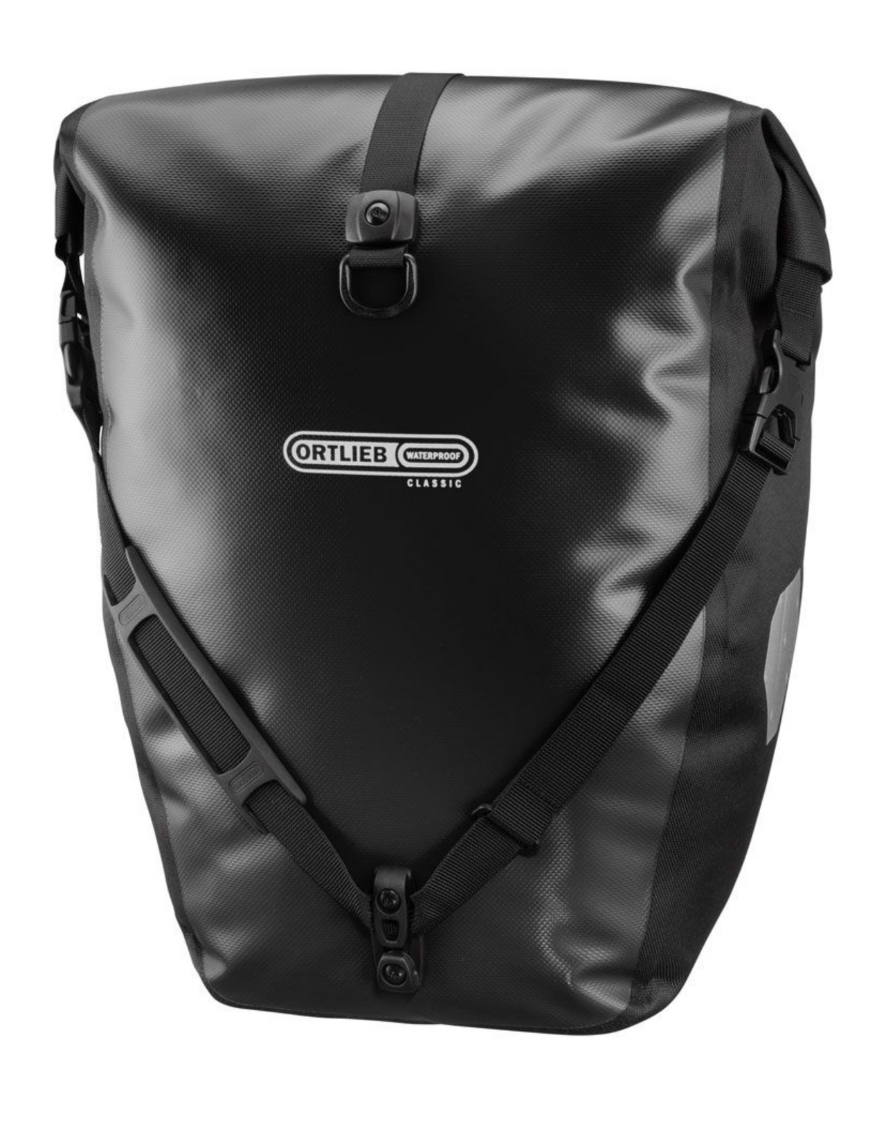 Sacoches Ortlieb Back Roller Classic Black, vue avant, pour le vélotaf et la randonnée à vélo, noir