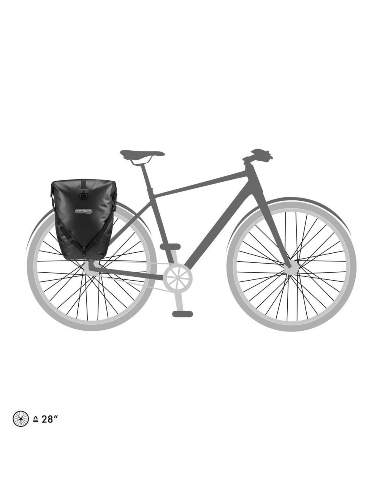 Sacoches Ortlieb Back Roller Classic Black, placé sur le vélo