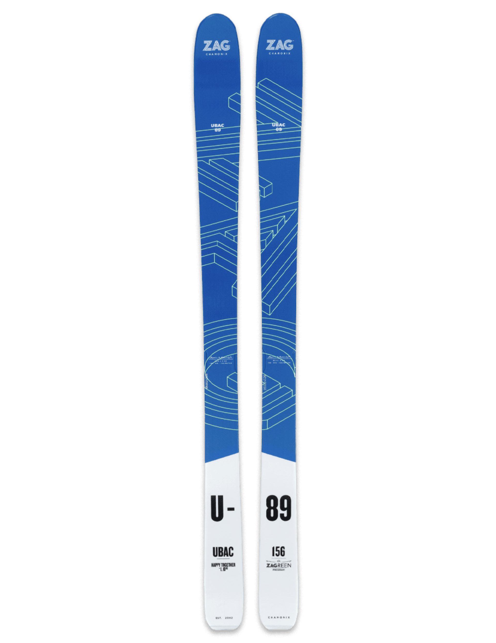 Pack Skis de Randonnée Zag Ubac 89 + Fixations ATK Raider 11  Evo + Peaux + Couteaux