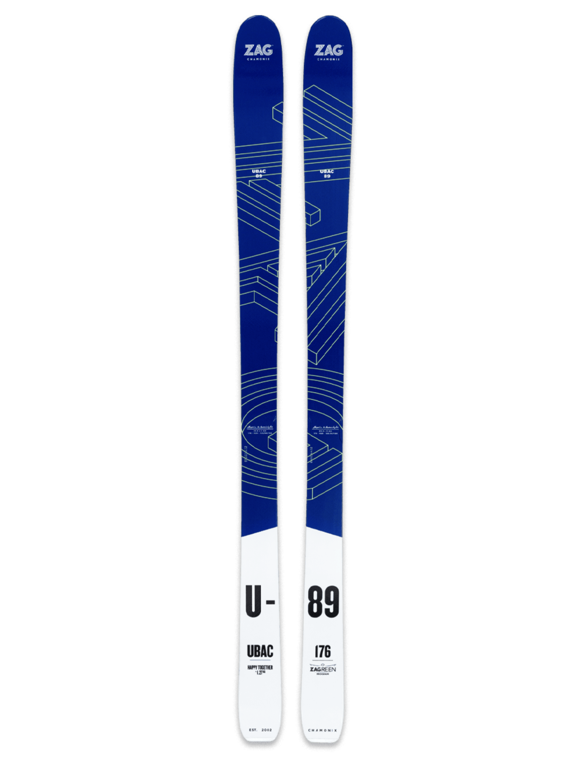 Pack Skis de Randonnée Zag Ubac 89+ Fixations ATK RAider 11 Evo + Peaux + Couteaux