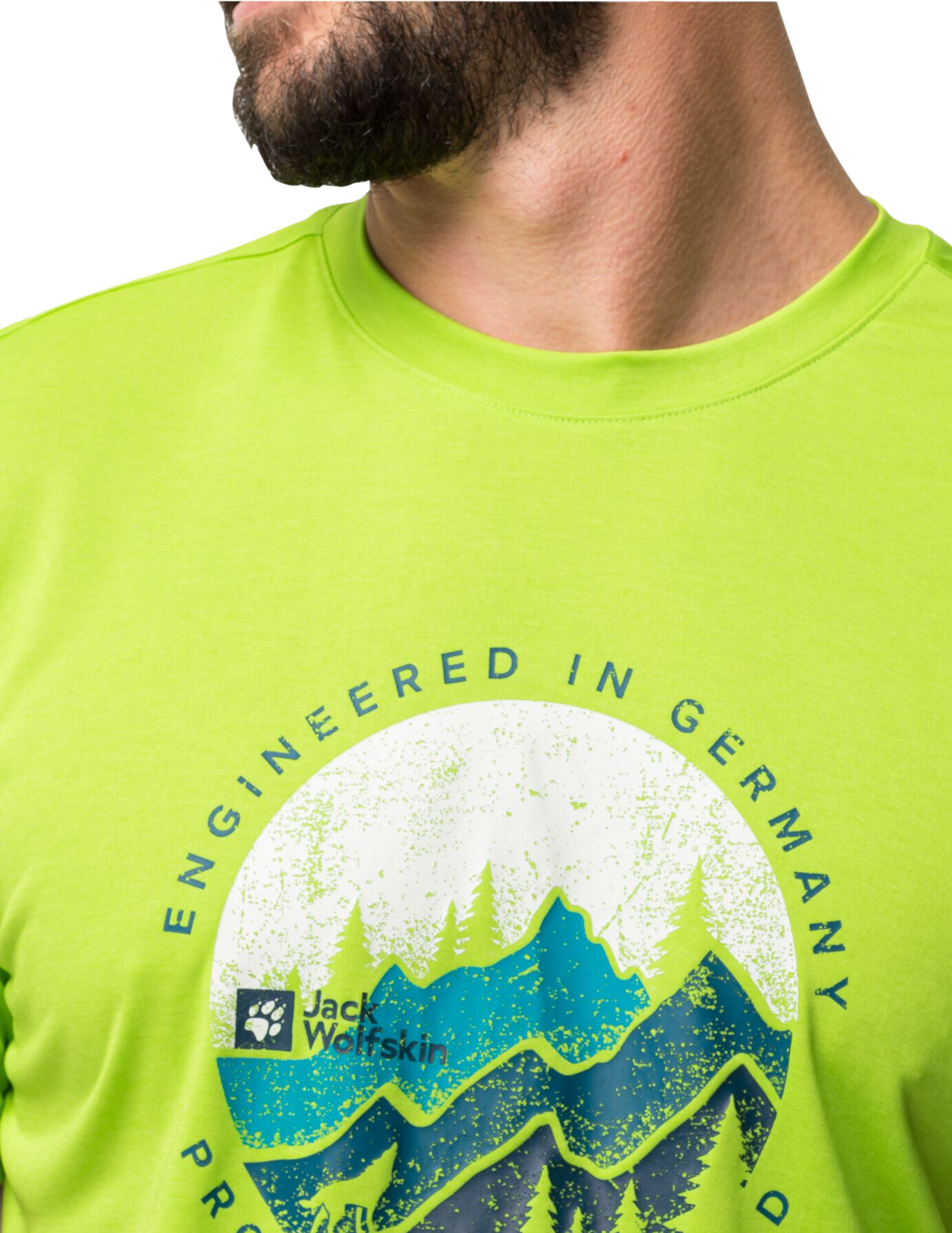 T-shirt per escursionismo di jack wolfskin maniche corte