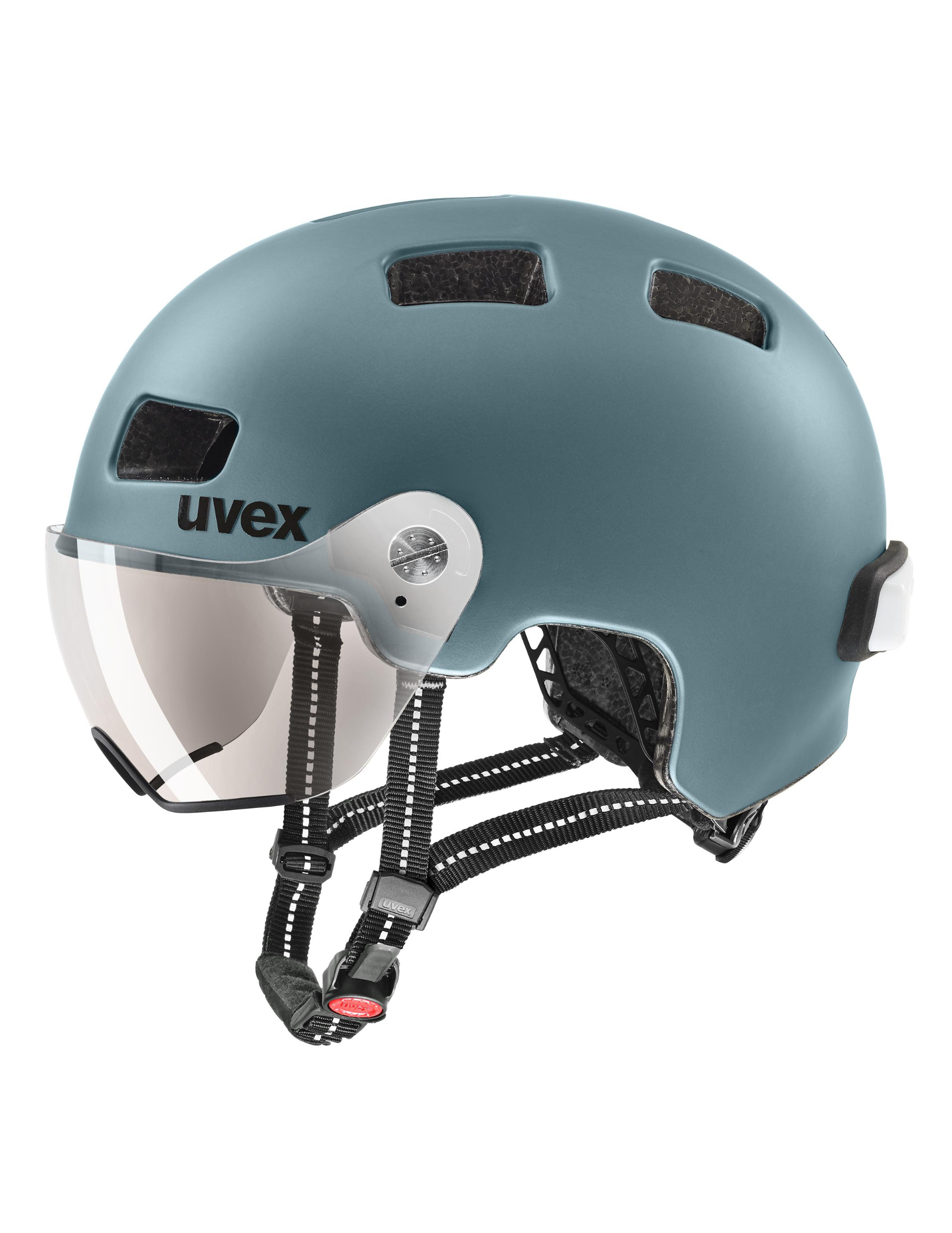 UVEX Casque de Velo Uvex Rush Visor Black Silver Matt Casques de velo Muule