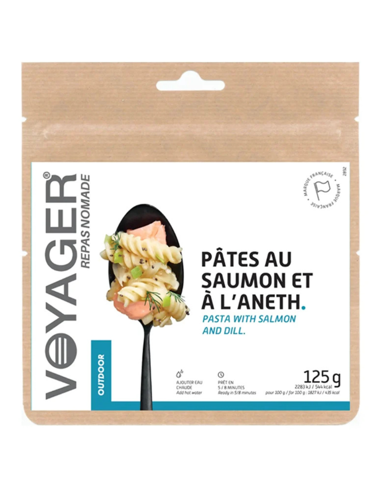 Gefriergetrocknetes Gericht Voyager Nudeln mit Lachs und Dill 125 g