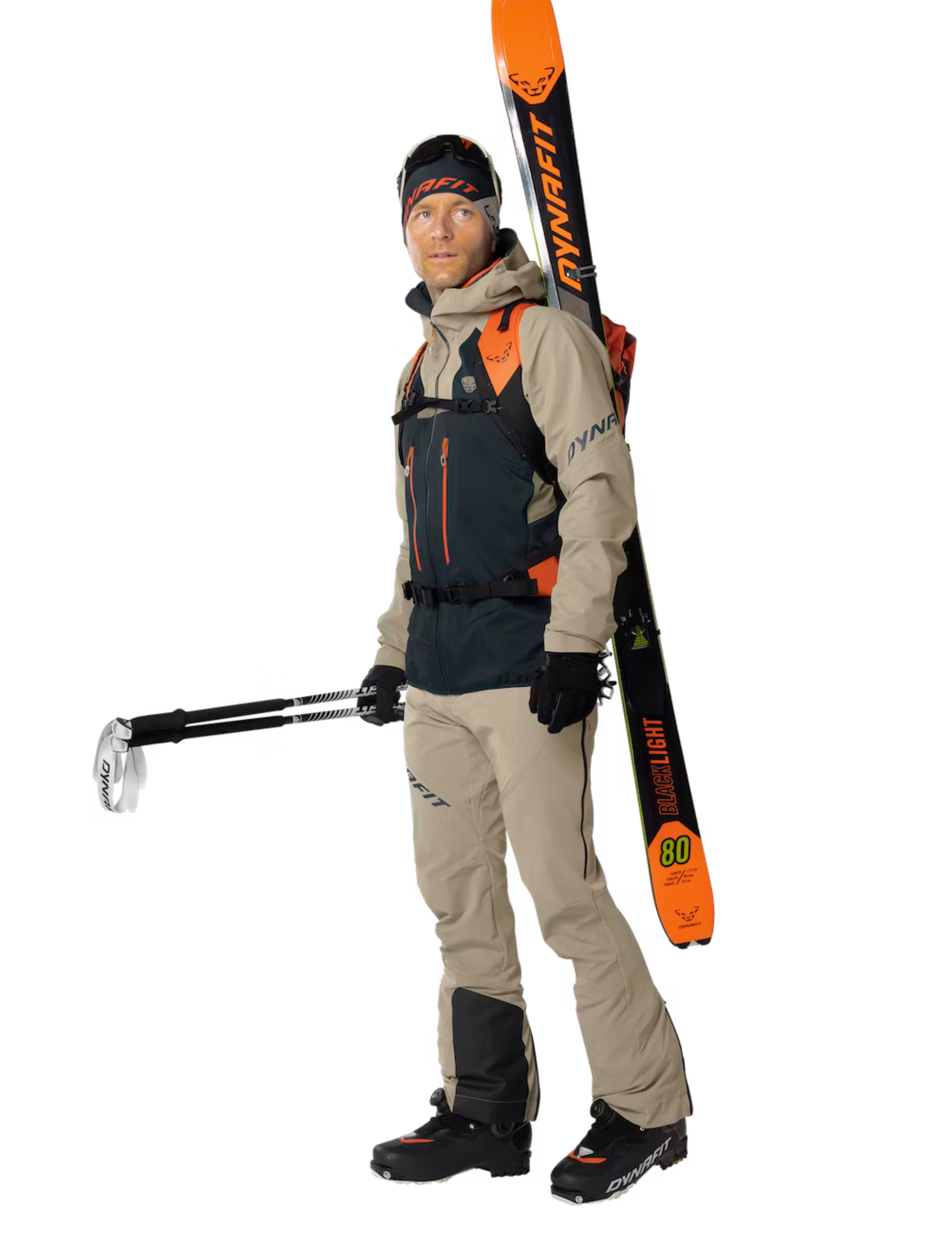 DYNAFIT Dynafit TLT Gore Tex Men s Ski Touring Jacket Beige Black Men s ski jackets Muule