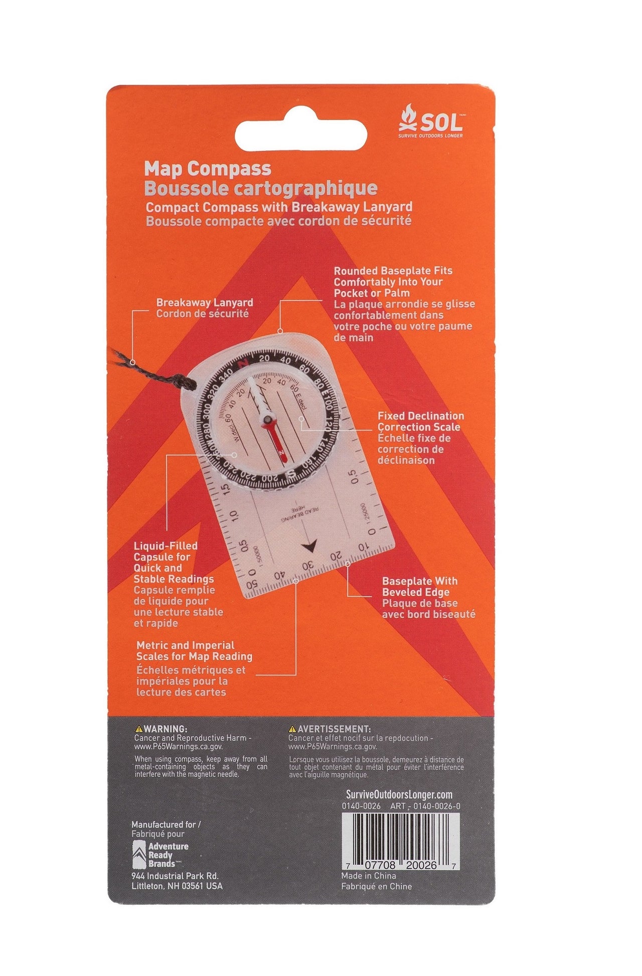 Boussole S.O.L Map, packaging