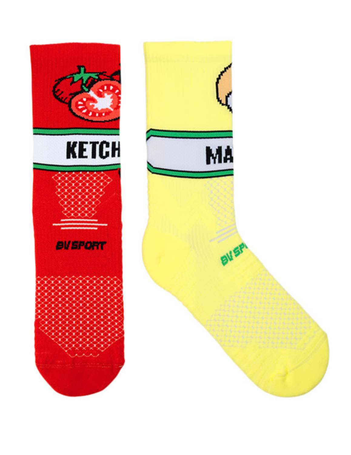 Chaussettes de Running BV Sport Trail Ultra Collector "Nutri" Ketchup-Mayo