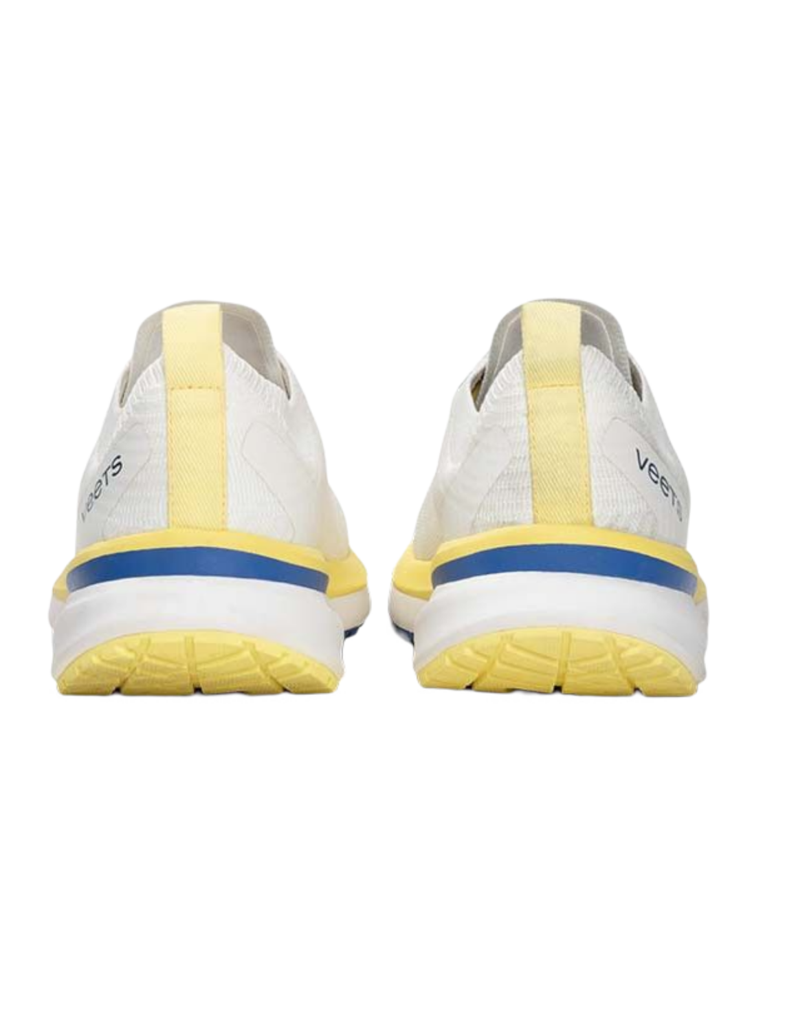 Chaussures de Running Veets Transition Knit Mif 1 Femme Blanc/Jaune, vue arrière