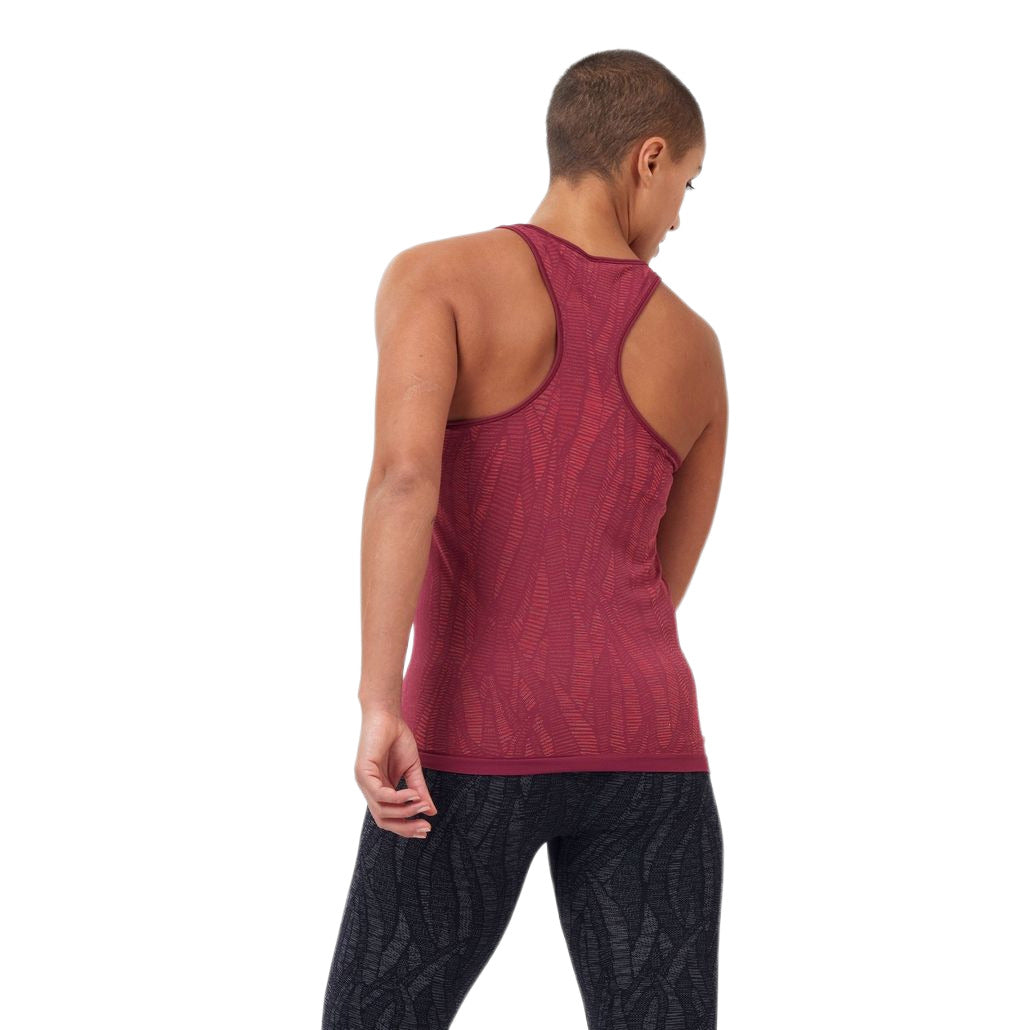 Débardeur de Running Odlo Blackcomb Light Femme porté, vue de dos