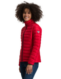 Doudoune à manches longues Rossignol pour femme Rouge, vue écusson