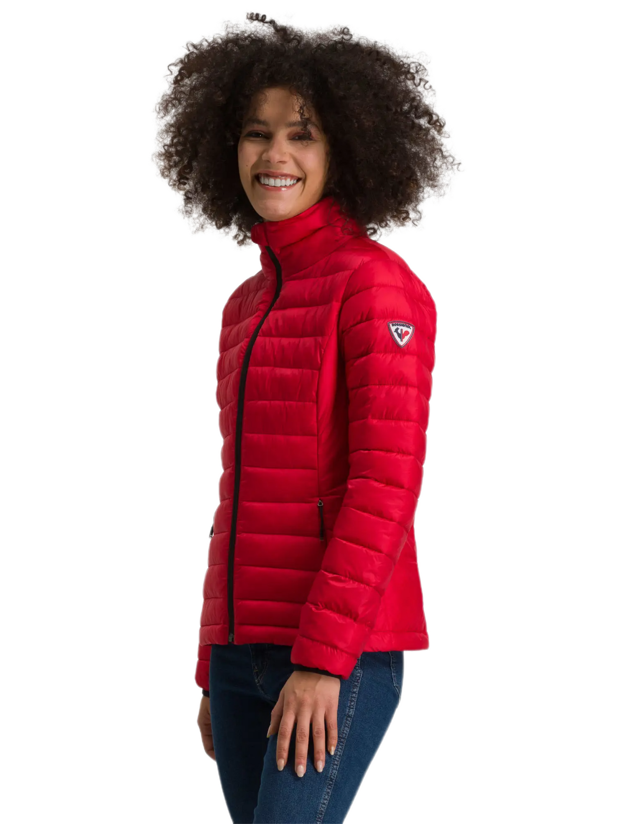 Doudoune à manches longues Rossignol pour femme Rouge, vue écusson