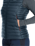 Gilet Rab pour femme Microlight Orion Blue : 2 grandes poches mains