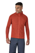 Polaire à Capuche Rab Nexus Full-Zip Homme Orange, vue portée