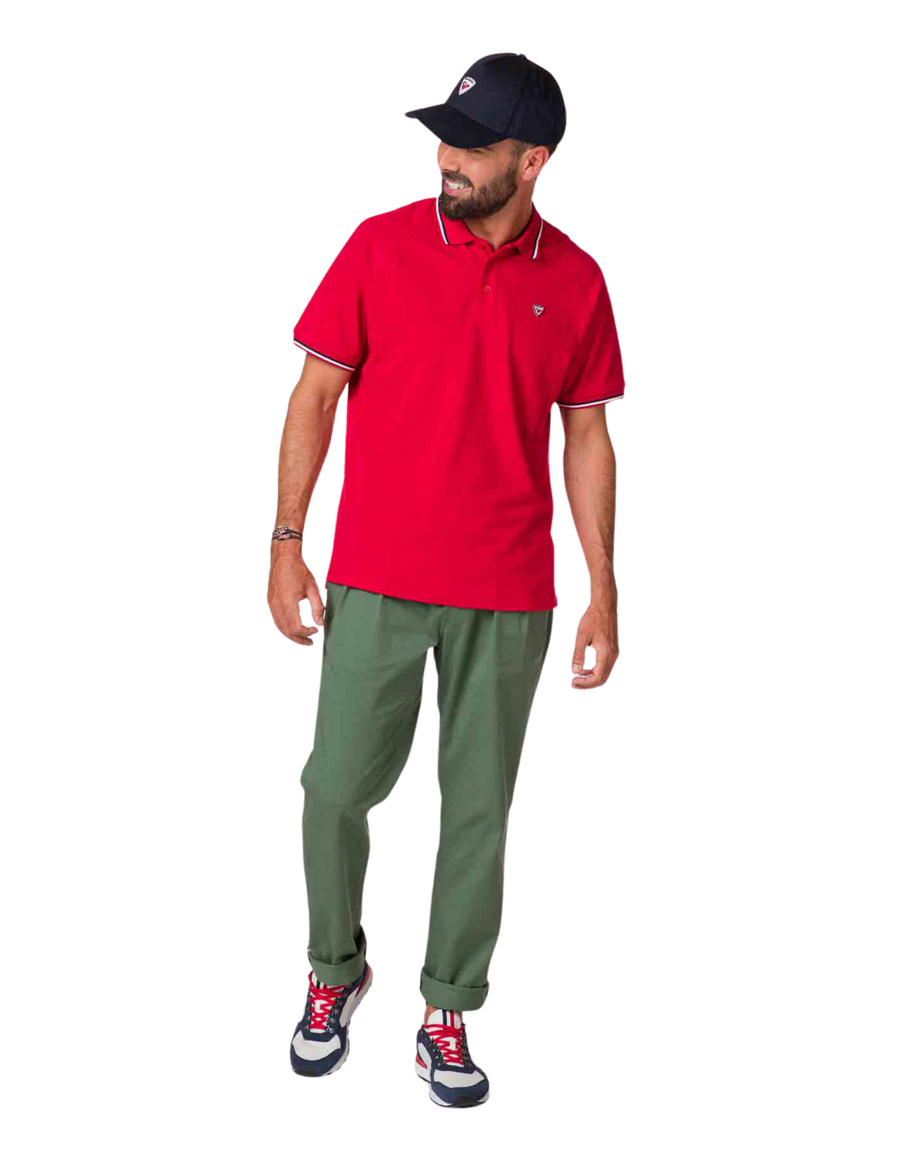 Rossignol Logo Raglan Kurzarm-Herren-Poloshirt