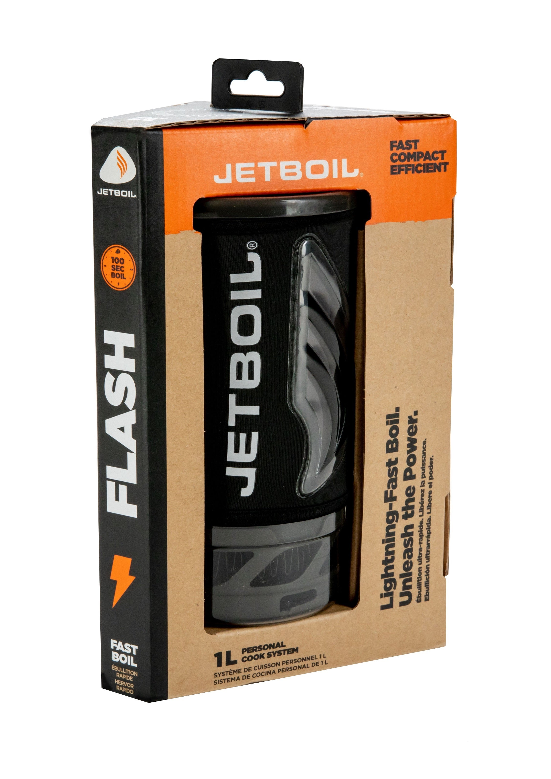 Jetboil Flash Carbon : temps d'ébullition 100 sec