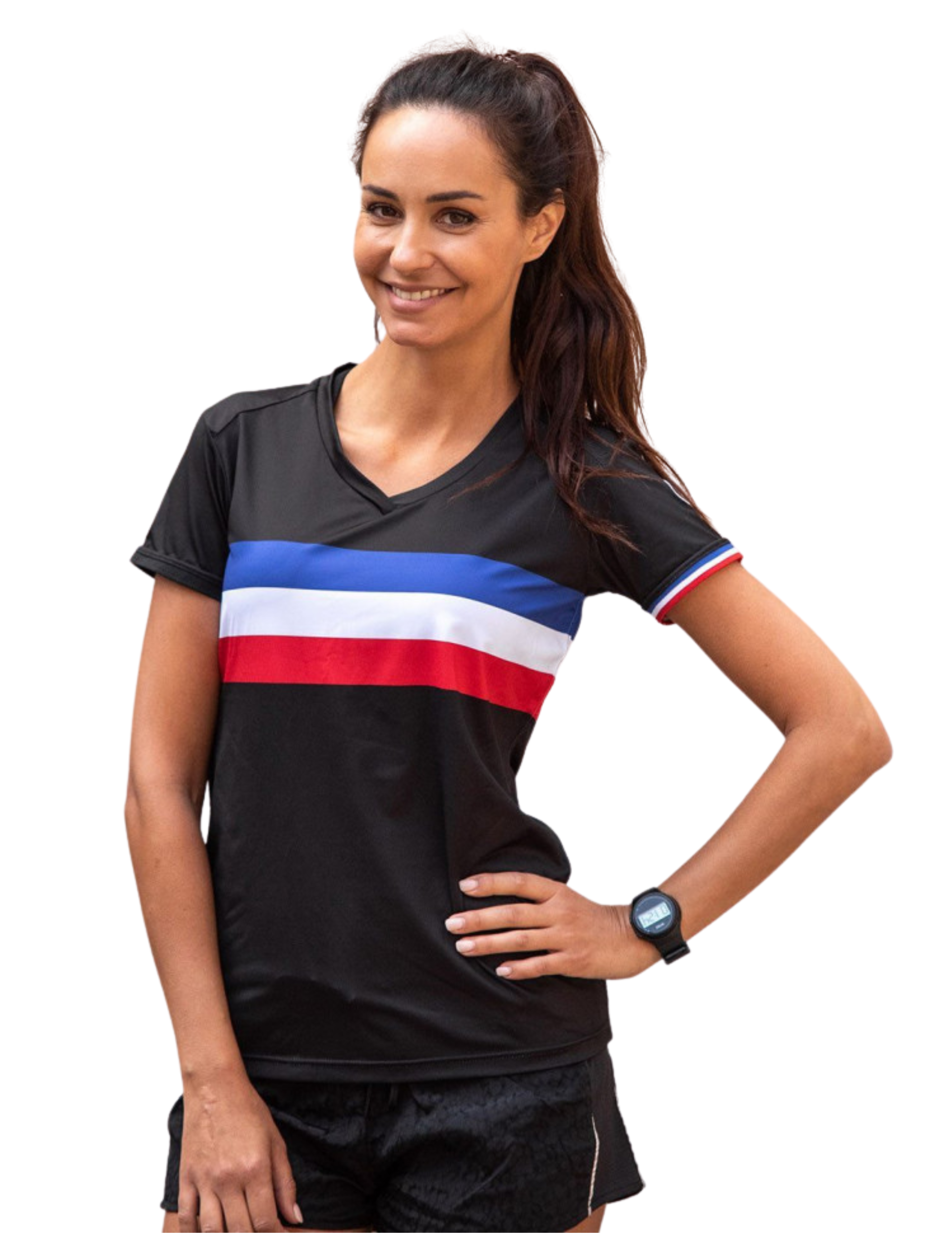 T-Shirt de Running Coureur du Dimanche La Championne de France Manches Courtes Femme