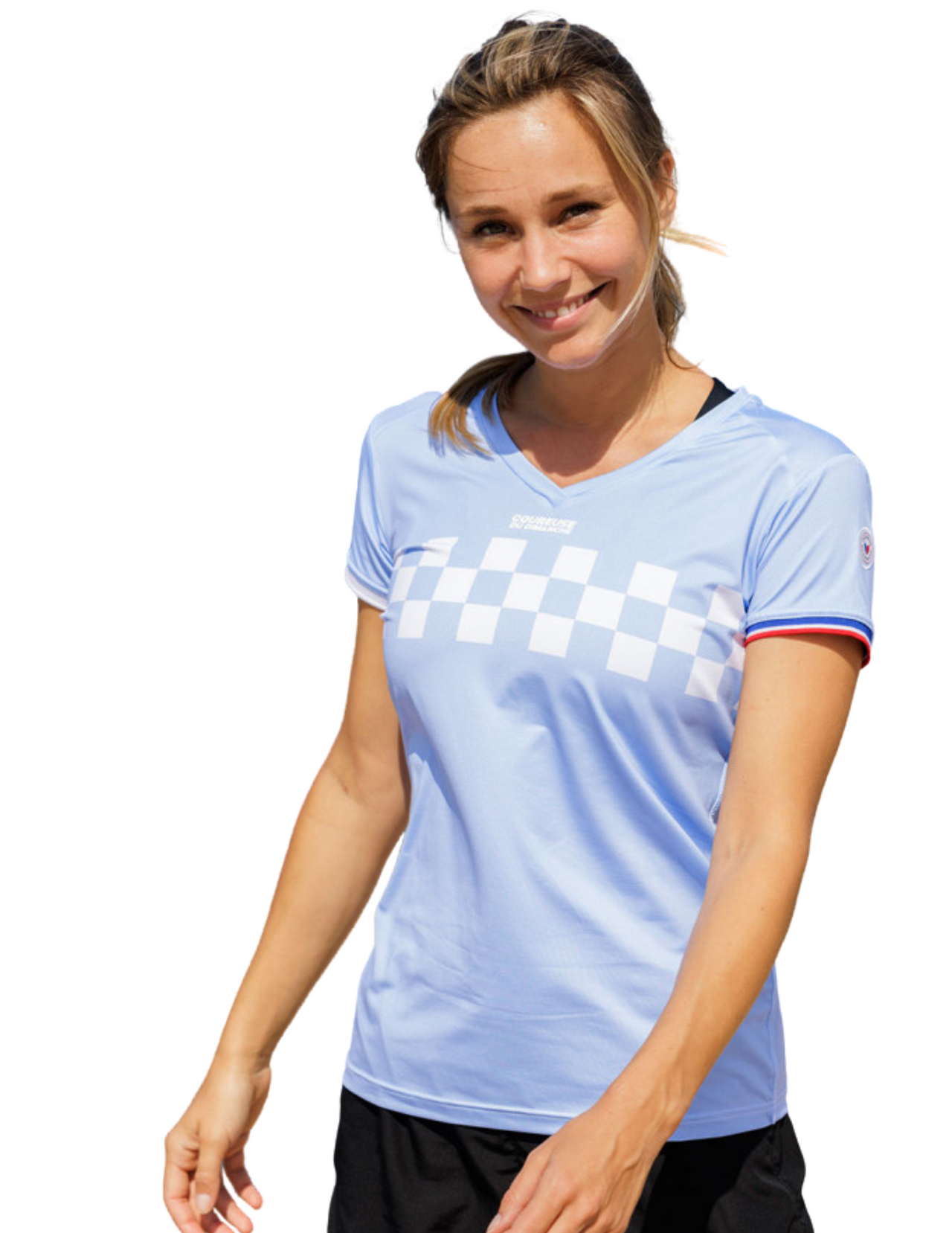 Coureur du Dimanche Le Damier Women's Short Sleeve Running T-Shirt