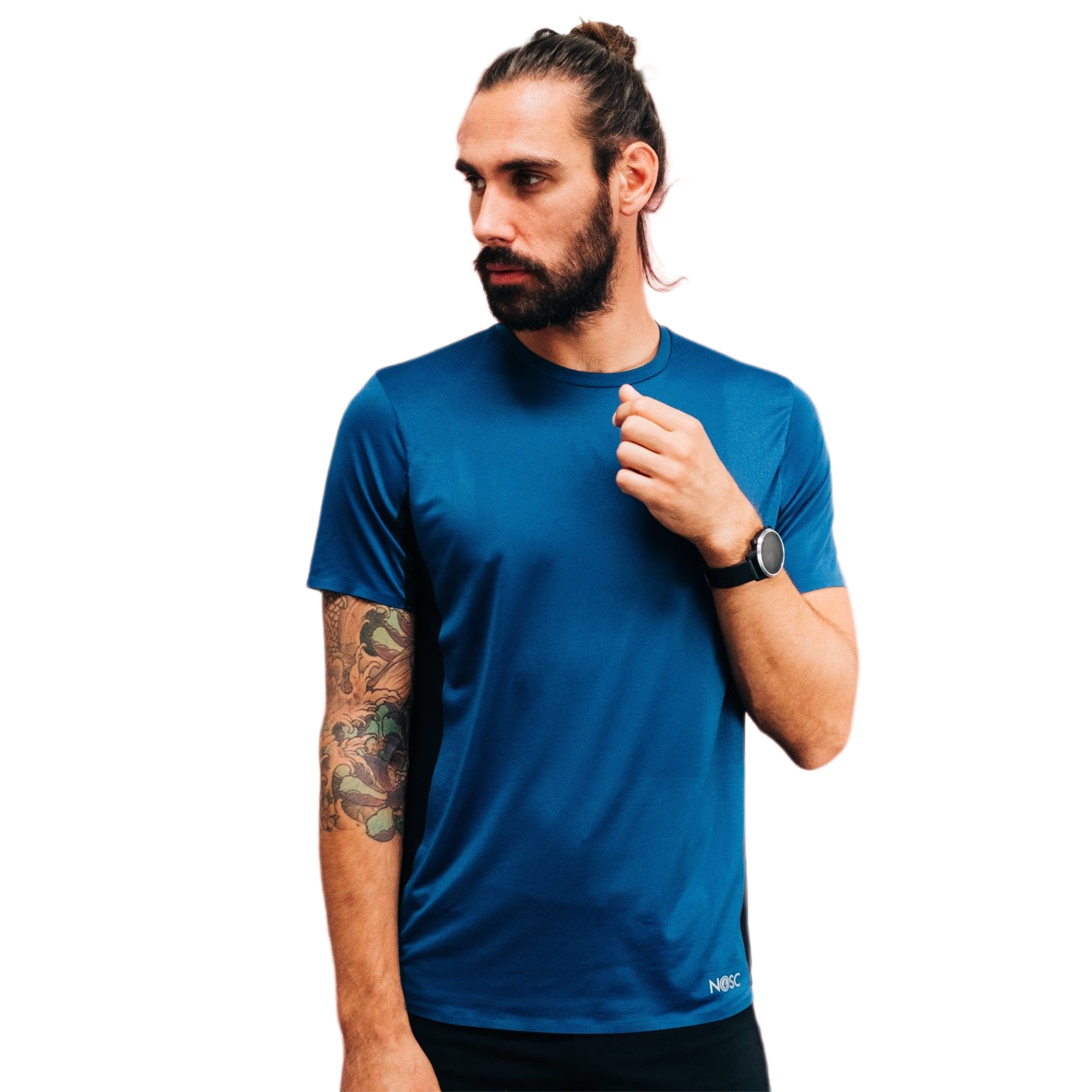 T-Shirt de Running pour homme Nosc Wild Manches Courtes Bleu