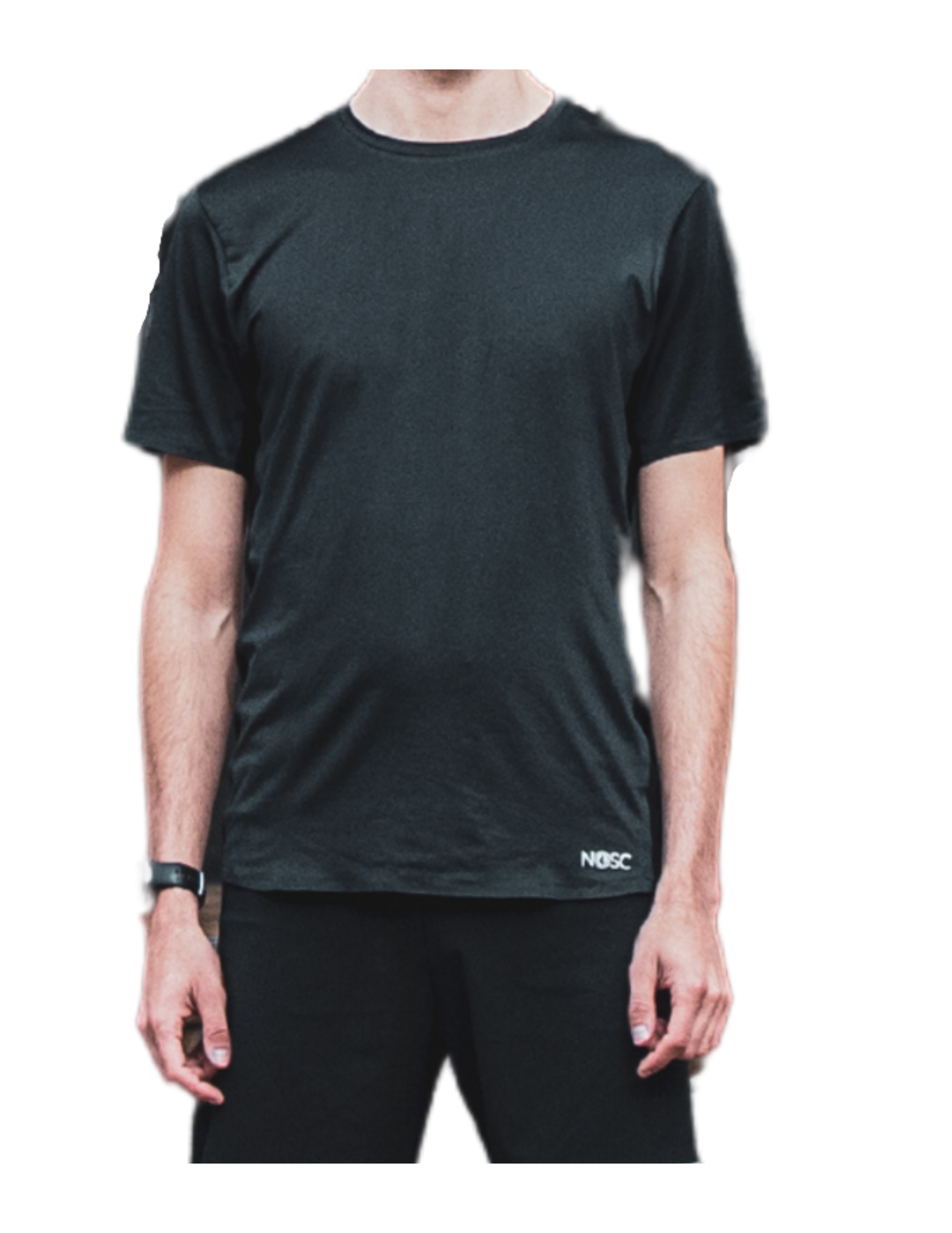 T-Shirt de Running pour homme Nosc Wild Manches Courtes Noir