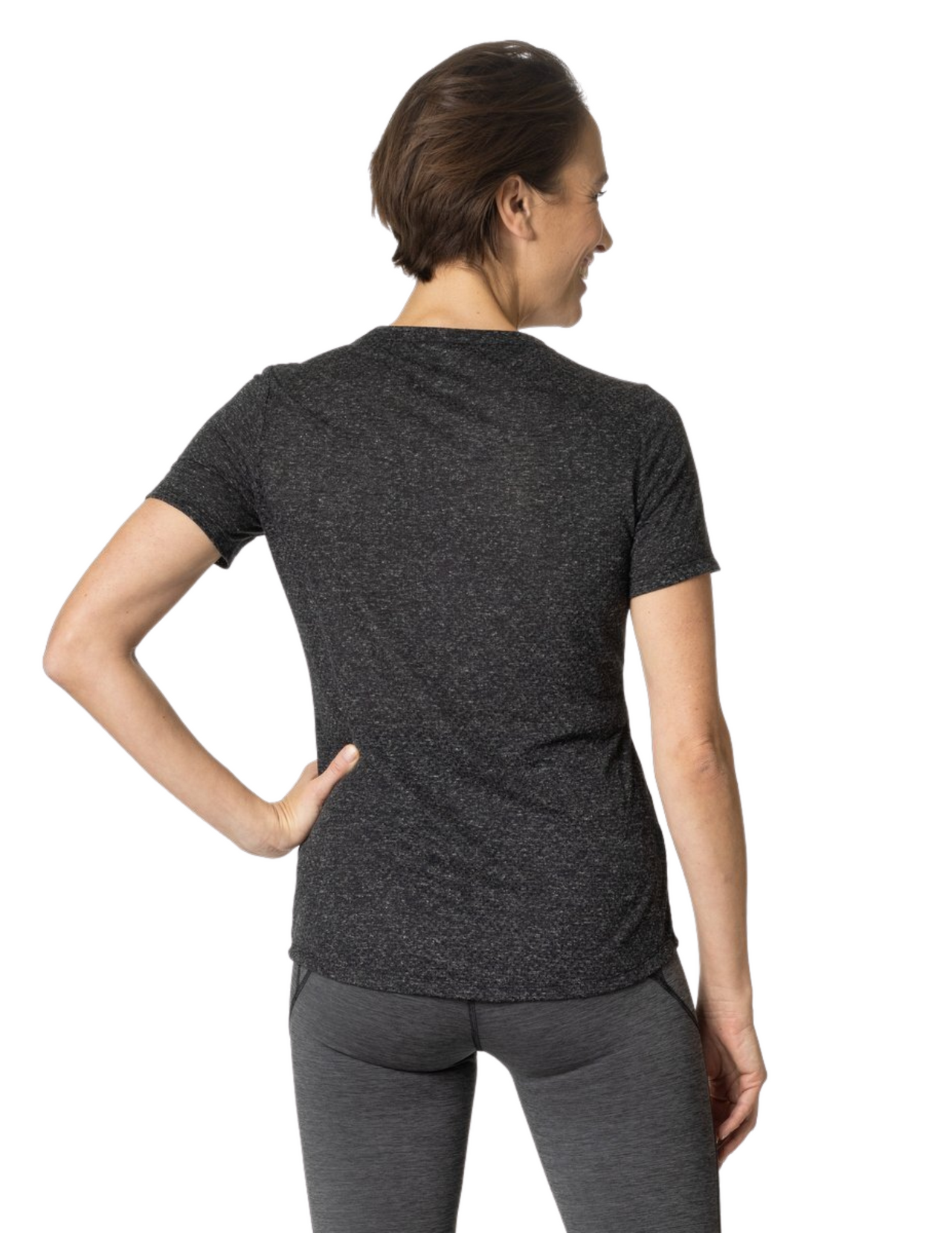 odlo fahrradbekleidung damen ODLO Odlo Active 365 Linencool Damen Kurzarm-Lauf-T-Shirt Schwarze Melane ,Trail-/Lauf-T-Shirts für Damen