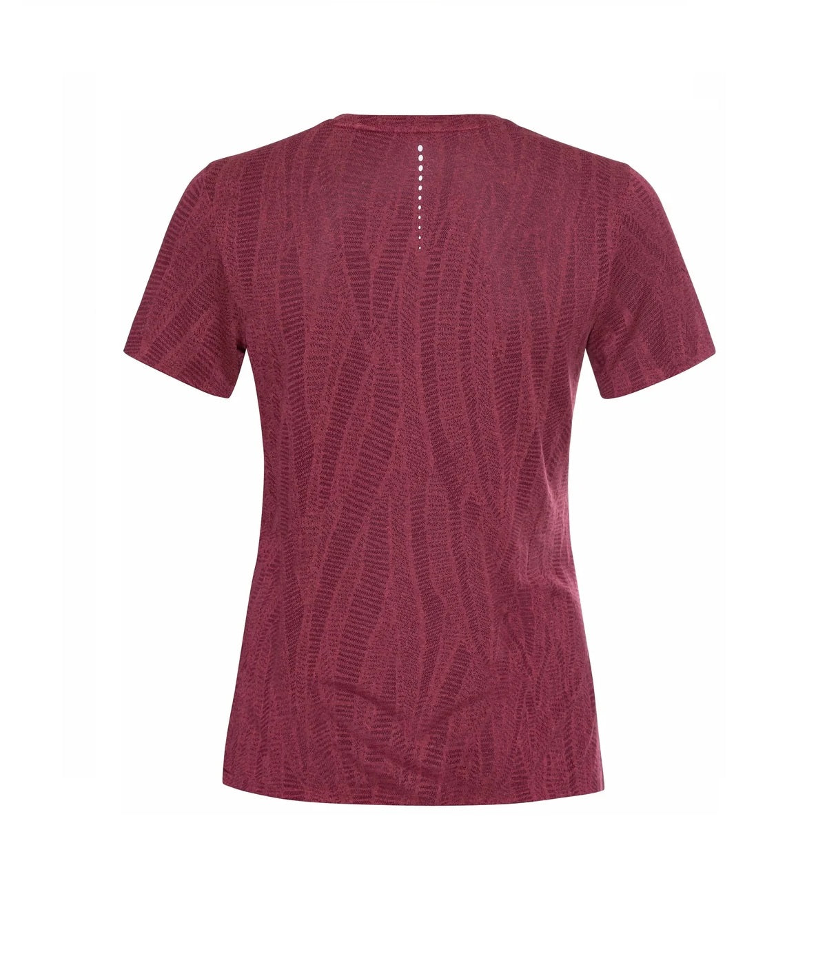 T-Shirt de Running Odlo Zeroweight Engineered Chill-Tec Manches Courtes Femme Bordeaux, vue de dos