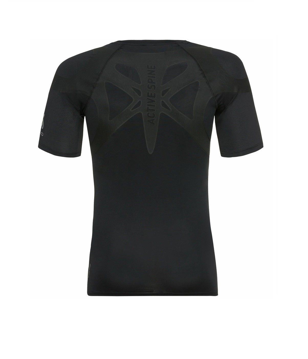 T-Shirt de Running Odlo Active Spine 2.0 Manches Courtes Homme Noir, vue de dos