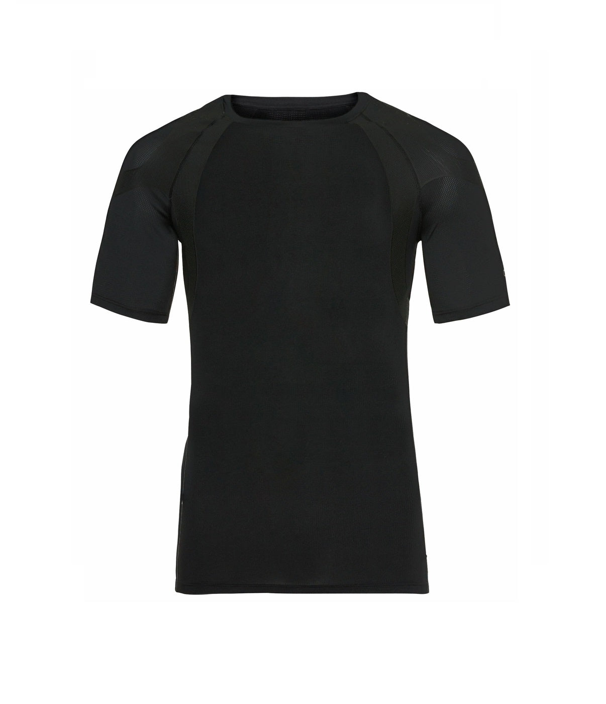 T-Shirt de Running Odlo Active Spine 2.0 Manches Courtes Homme Noir, vue de face