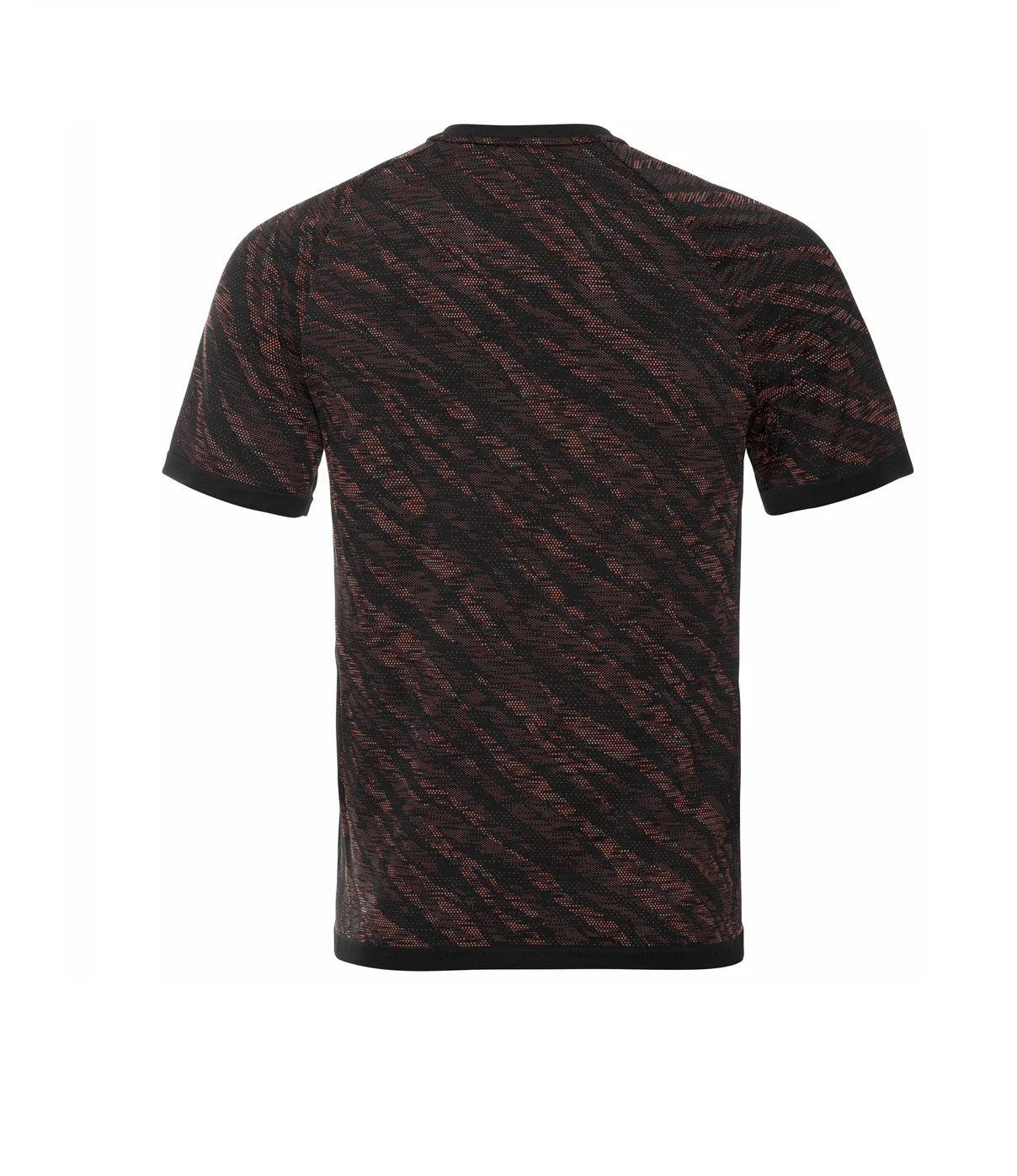 T-Shirt de Running Odlo Blackcomb Light Manches Courtes Homme Noir/Orange, vue de dos