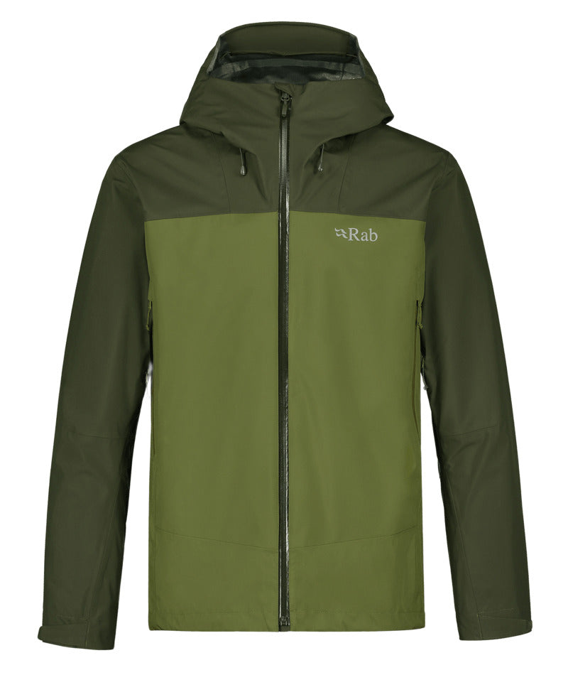 Veste de Randonnée pour homme Rab Arc Eco Kaki, vue de face