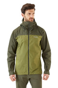 Veste de Randonnée pour homme Rab Arc Eco Kaki, vue portée