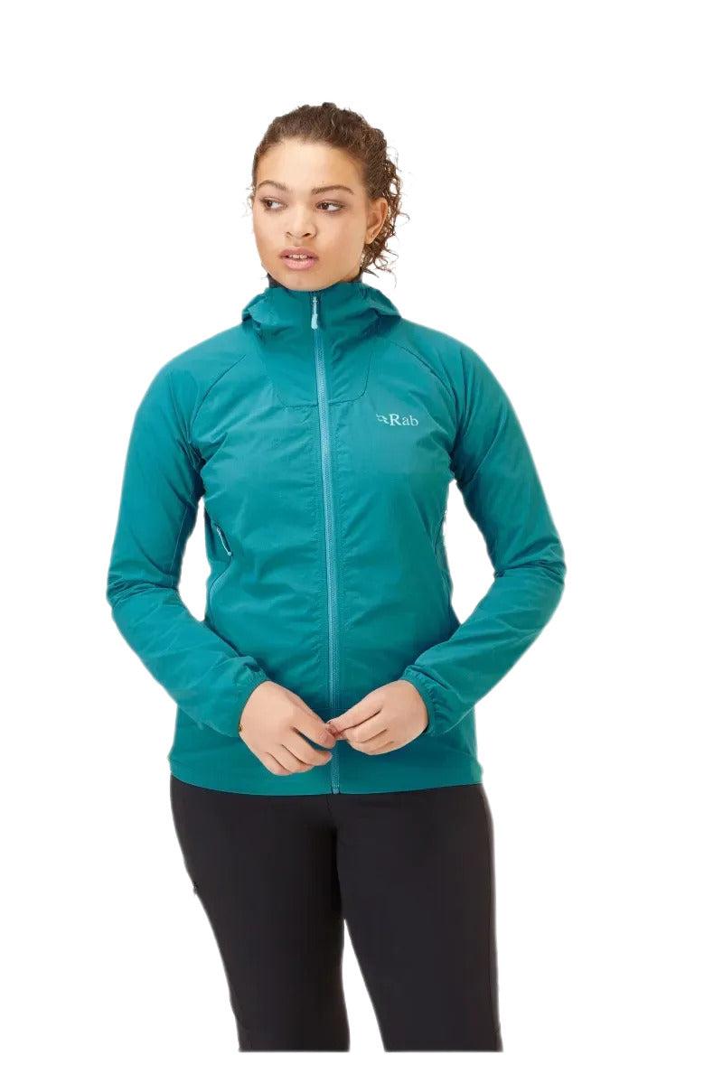 Veste de Randonnée Rab Borealis Femme Turquoise, vue portée de face