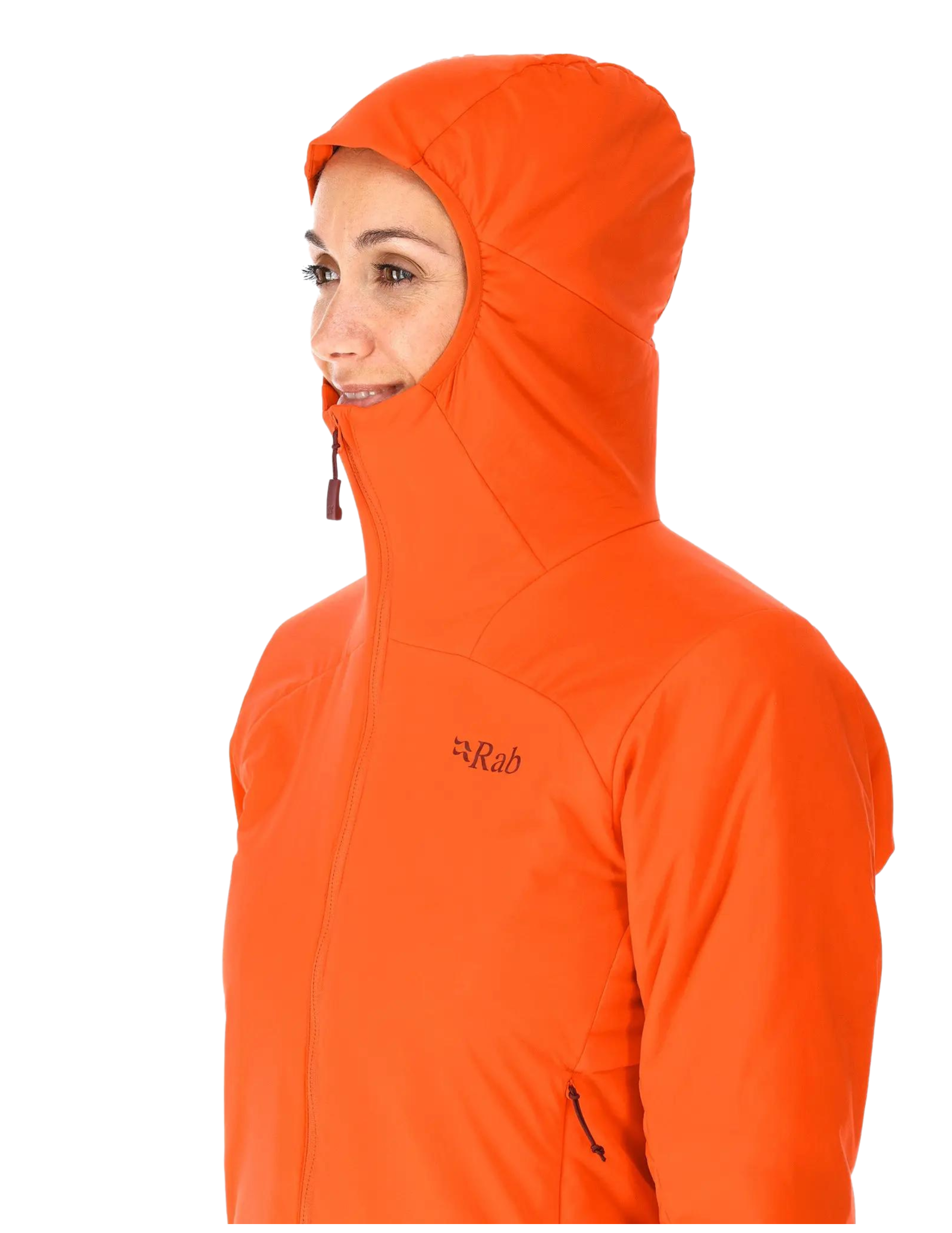 Veste de Randonnée pour femme Rab Xenair Alpine Light Orange, vue détail