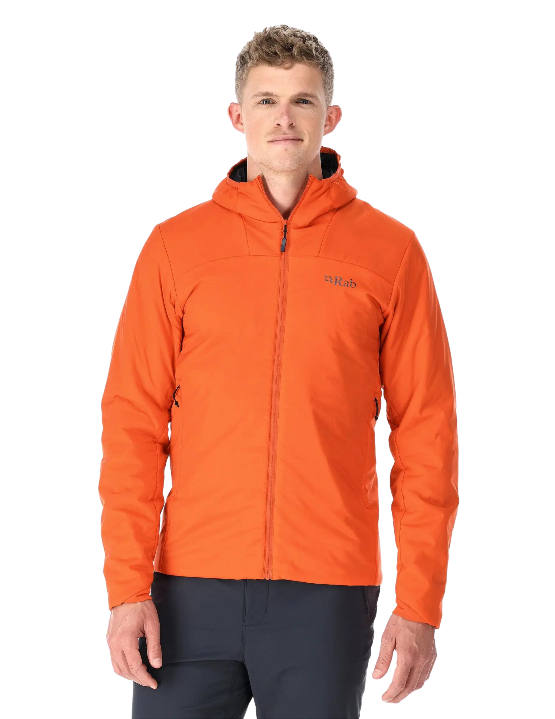 Veste de Randonnée pour homme Rab Xenair Alpine Light Orange, vue portée