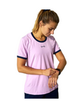 T-Shirt de running pour femme Bomolet L'Endurant Rose, disponible sur Muule